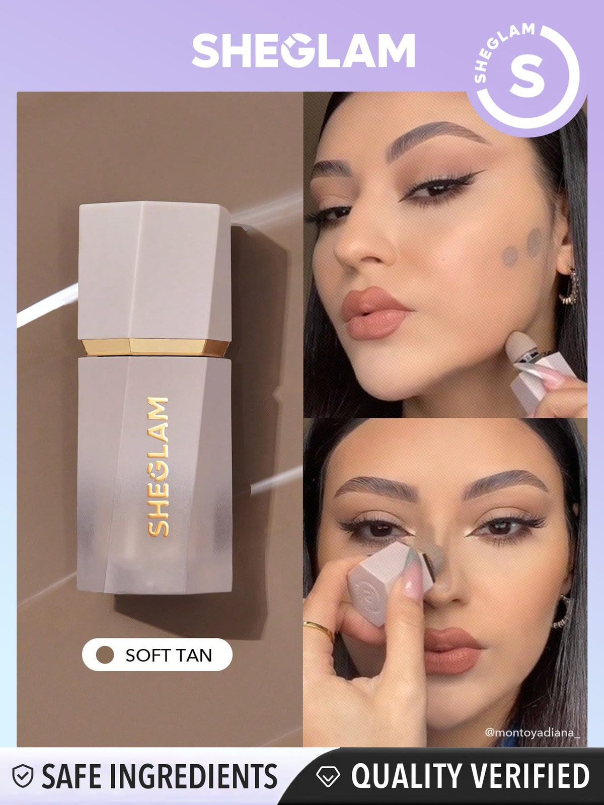 SHEGLAM Sun Sculpt Cool Toned Liquid Contour Stick Long Lasting Cream Bronzer Makeup - 01 Soft Tan SHEGLAM