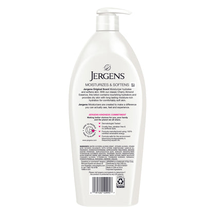 Jergens Cherry Almond Hand & Body Lotion, Dry Skin, 32 fl oz Jergens