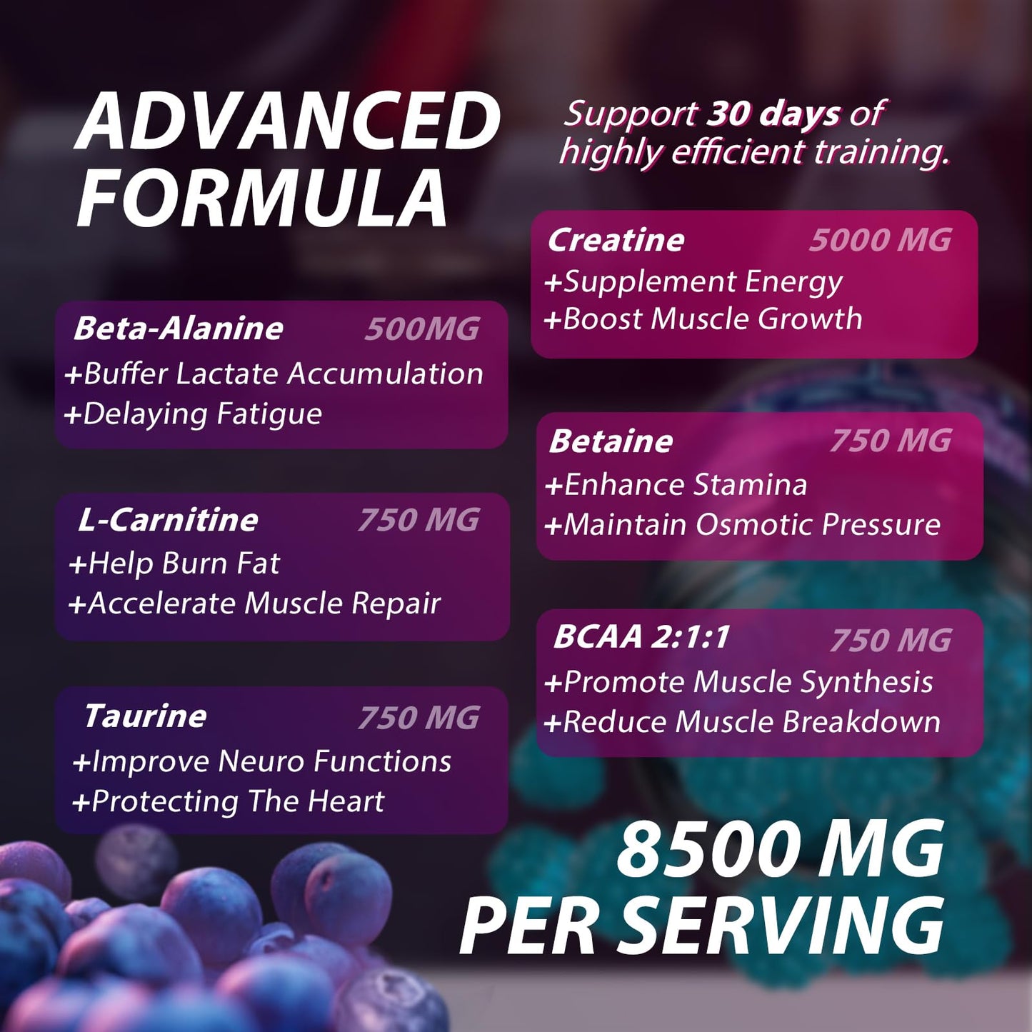 Asumtal Creatine Monohydrate Gummies Complex 8500 MG for Men & Women, Creatine Monohydrate Supplement for Muscle Growth, Strength & Energy Support Asumtal