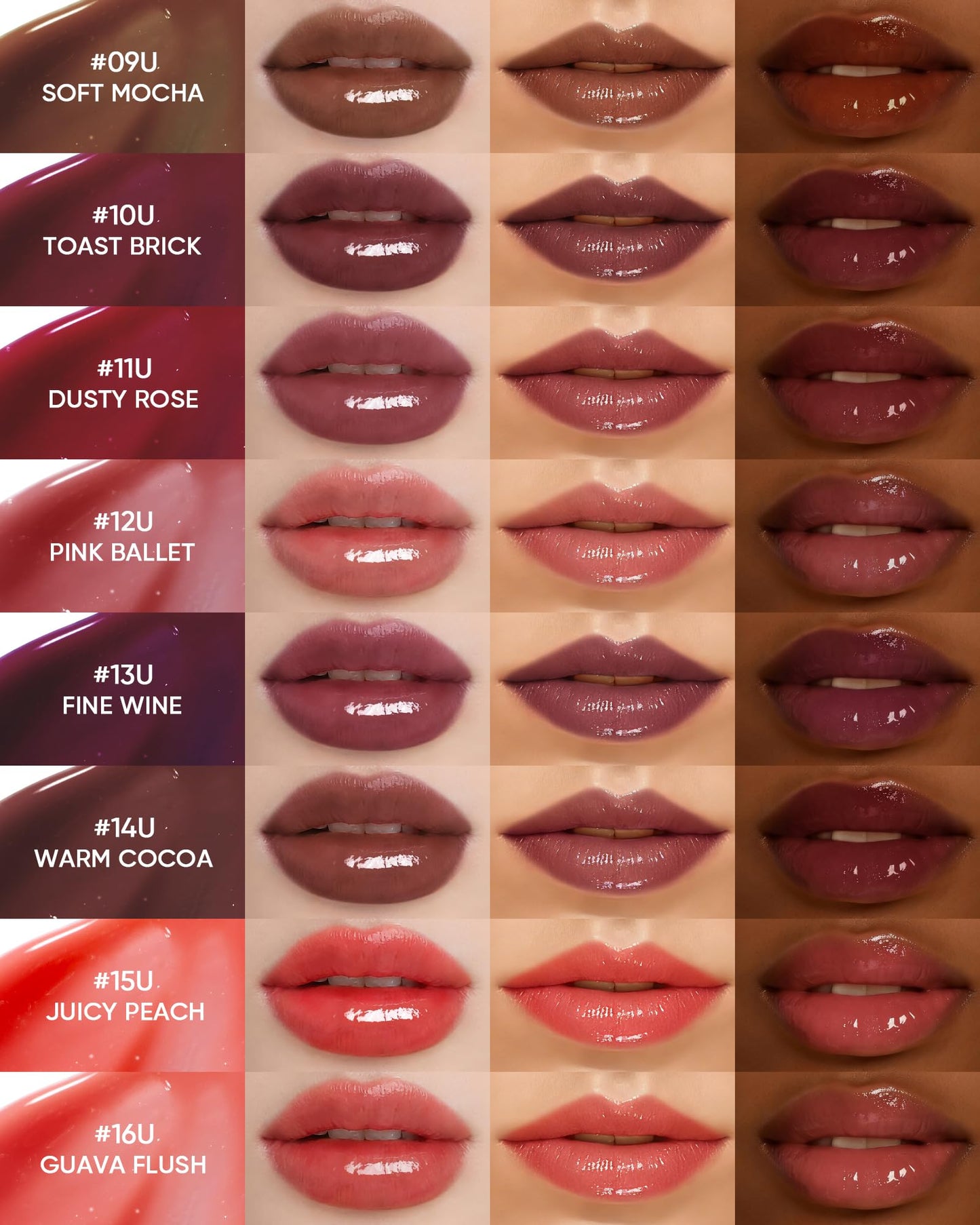 SKINTIFIC Peptide Brightening Lip Serum, Hydrating & Plumping Tinted Lip Gloss, Moisturizing Lip Balm with Polypeptides SKINTIFIC