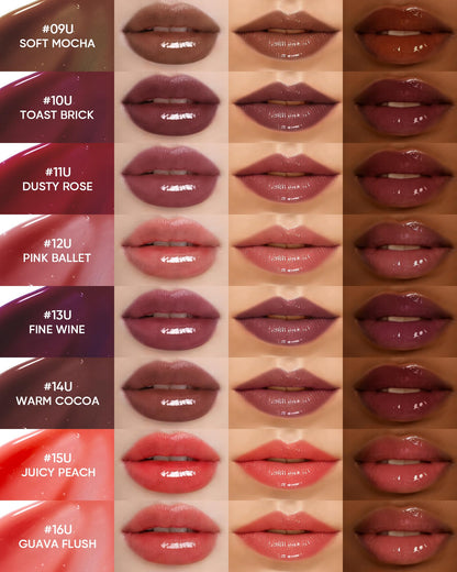 SKINTIFIC Peptide Brightening Lip Serum, Hydrating & Plumping Tinted Lip Gloss, Moisturizing Lip Balm with Polypeptides SKINTIFIC