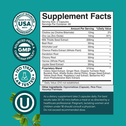 Best Liver Supplements with Milk Thistle - Artichoke - Dandelion Root Support Healthy Liver Function for Men and Women Natural Detox Cleanse Capsules Boost Immune System Relief - Natures Craft | Herbal Detox Support with Ginger, Beetroot & Artichoke - Ber Gsupps Australia