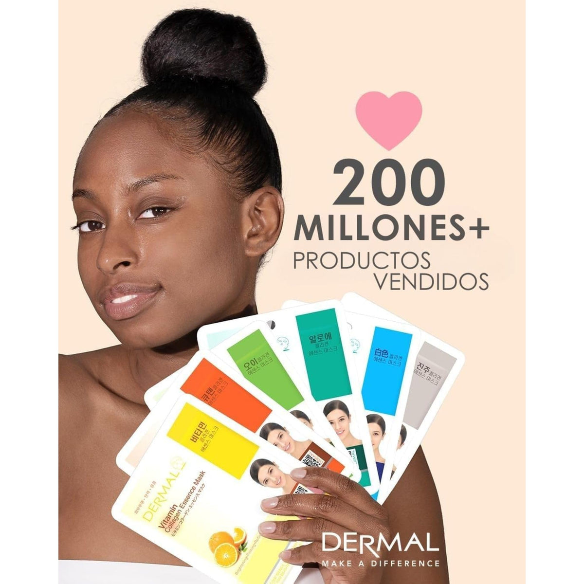 DERMAL 16 Collagen Korean Essence Sheet Mask Variety Pack, Aloe Cica & More DERMAL