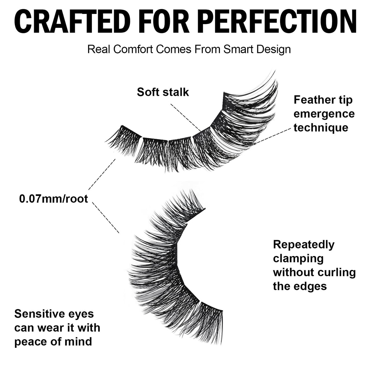 AnyFairy Lash Clusters 8-18mm Wispy Eyelash Clusters 144pcs Cluster Lashes DIY Individual Lashes Clusters with Soft Thin Band for Self Use,Beginner-Friendly(Sylph-774) ANYFAIRY