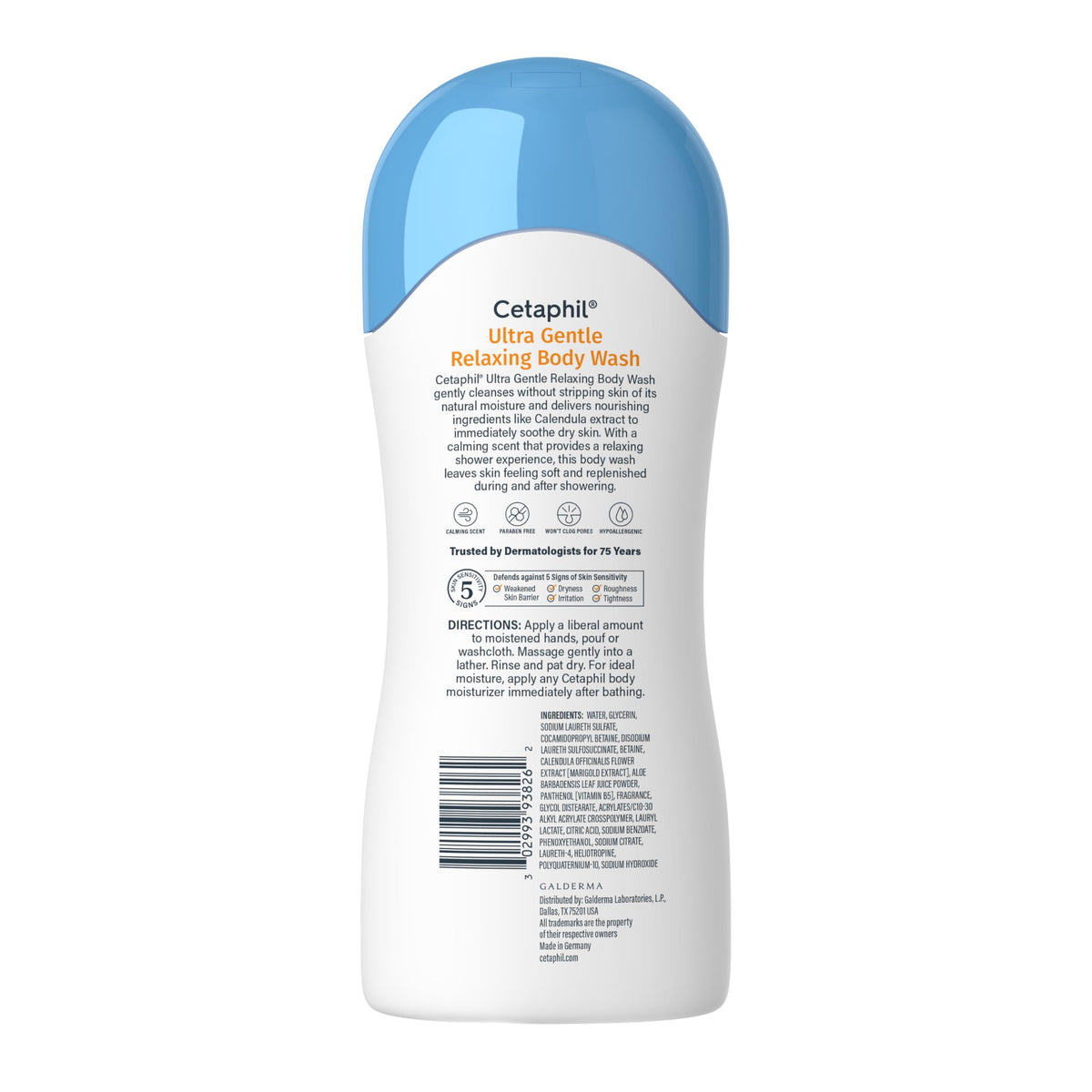 Cetaphil Ultra Gentle Refreshing Body Wash, Hypoallergenic, 16.9oz Cetaphil