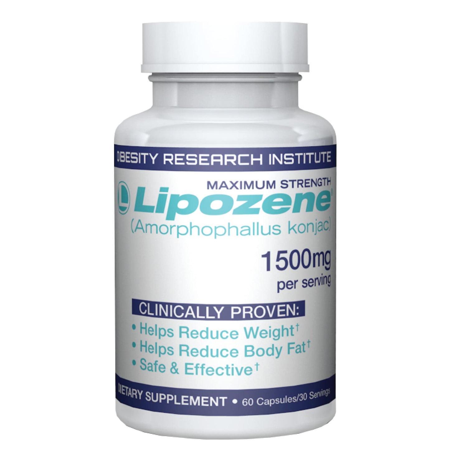 Lipozene Weight-Management Fiber Supplement, 60 Capsules | Non-Stimulant Glucomannan Formula for Healthy Lifestyle Support Lipozene