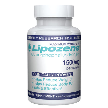 Lipozene Weight-Management Fiber Supplement, 60 Capsules | Non-Stimulant Glucomannan Formula for Healthy Lifestyle Support Lipozene