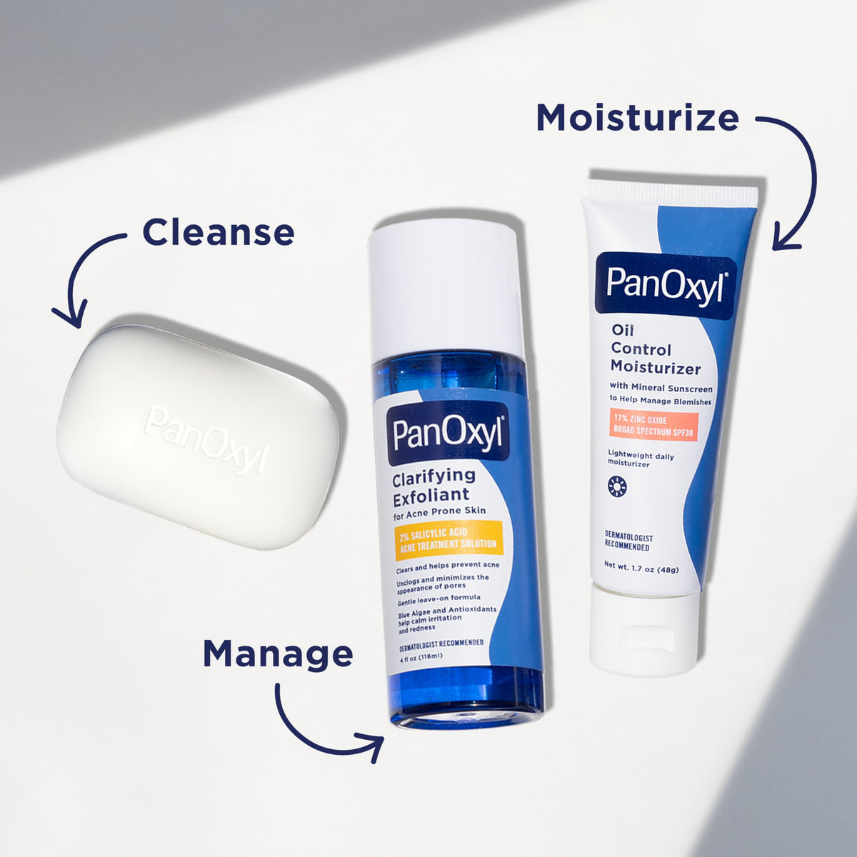 PanOxyl Clarifying Exfoliant with 2% Salicylic Acid, BHA Liquid Exfoliant for Face, Unclogs, Minimizes Appearance of Pores, Blue Algae and Antioxidants Help Calm Redness, For Acne Prone Skin, 4 fl oz PanOxyl