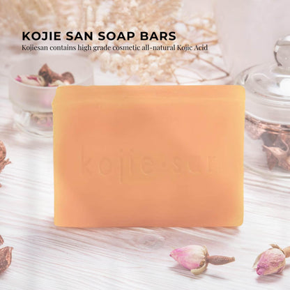 Kojie San Skin and Body Brightening Soap - Original Kojic Acid, Dark Spot Remover Bar Soap with Glycerin & Tea Tree Oil - 65g x 2 Bars Kojie San
