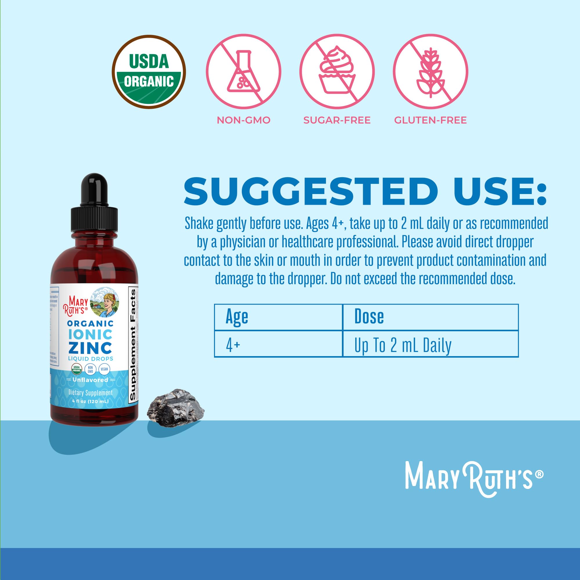 MaryRuth Organics Zinc Supplement for Immune Support, Immune Support Supplement for Kids, Ages 4-13, Zinc Sulfate, Vegan, USDA Organic, Glycerin Based, 2 Fl Oz MARYRUTH'S buy australia supplements