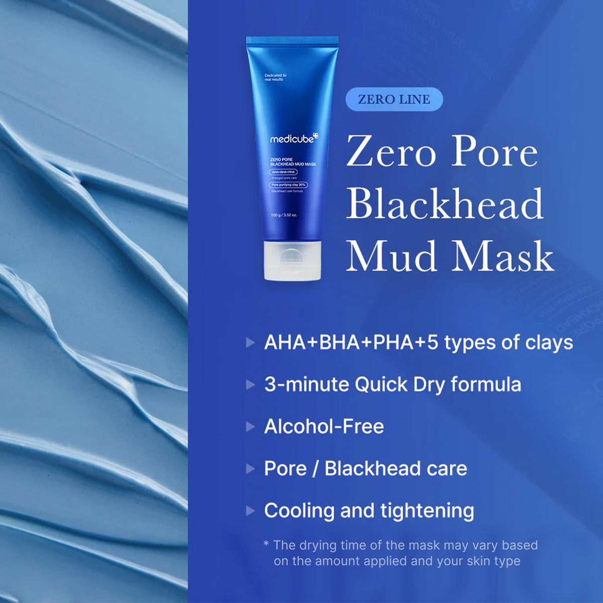 medicube Zero Pore Blackhead Mud Mask - Pore Cleansing & Gentle Exfoliating medicube