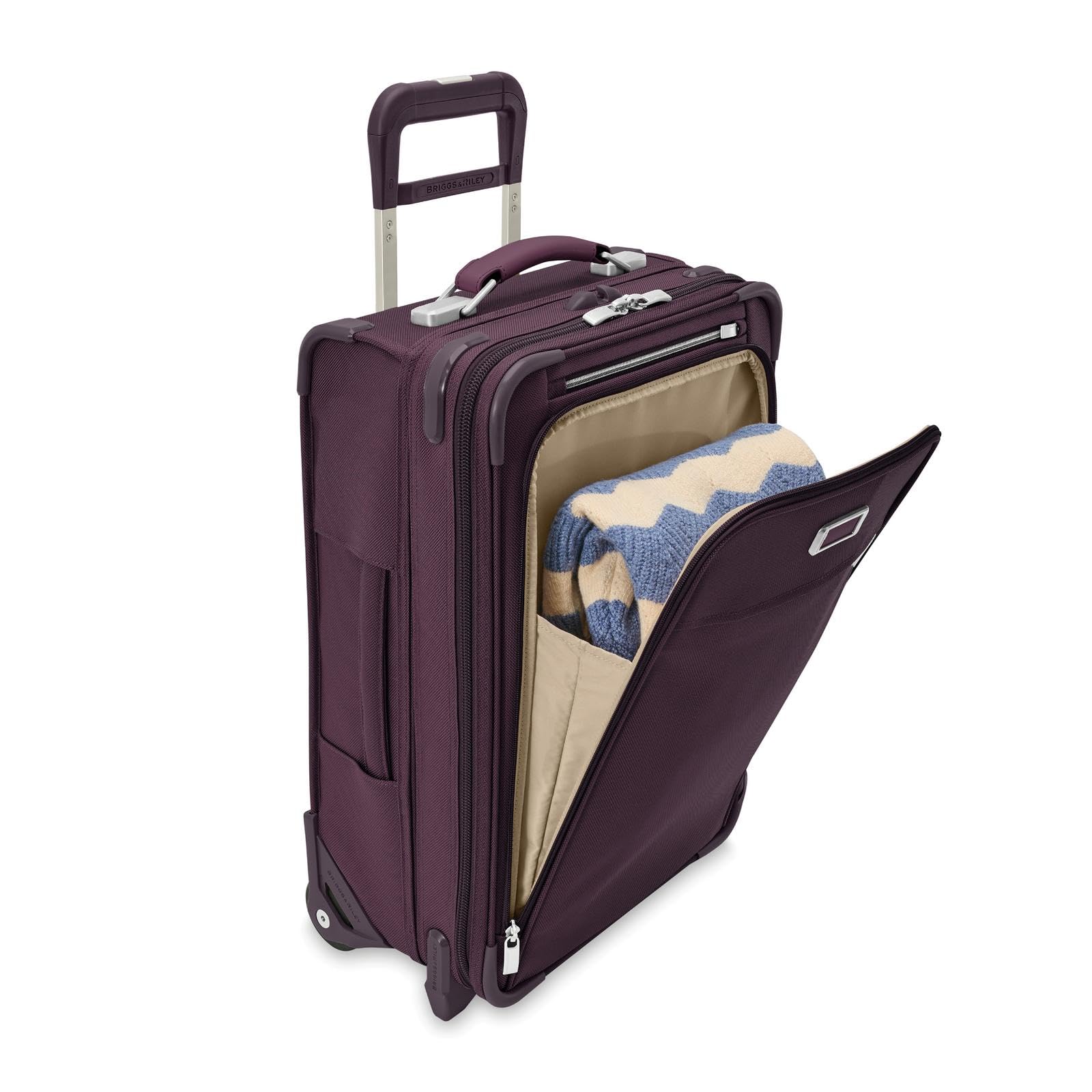 Briggs & Riley Essential 22" 2-Wheel Expandable Carry On - Luggage for Travel, Suitcases with Wheels, Softside Rolling Bag for Men & Women, Self-Repairing Zipper - Baseline Collection, Black Gsupps Australia
