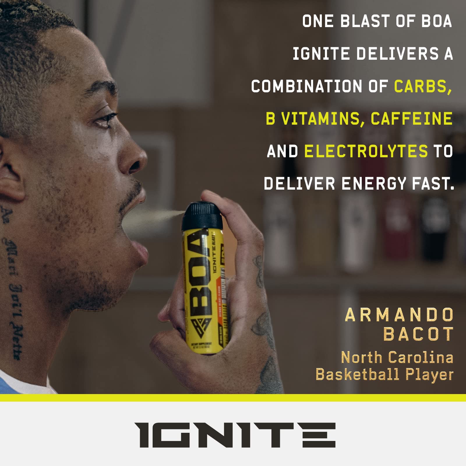 BOA Ignite Blast – Oral Aerosol Rapid Energy Solution – Pre Workout with Caffeine, B Vitamins BOA Nutrition Inc buy australia supplements