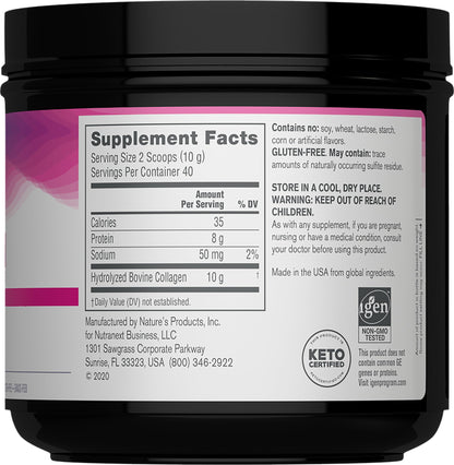 NeoCell Grassfed Collagen Peptides Powder | 14 oz | Unflavored | for Women and Men | Hair, Skin, & Nails NeoCell