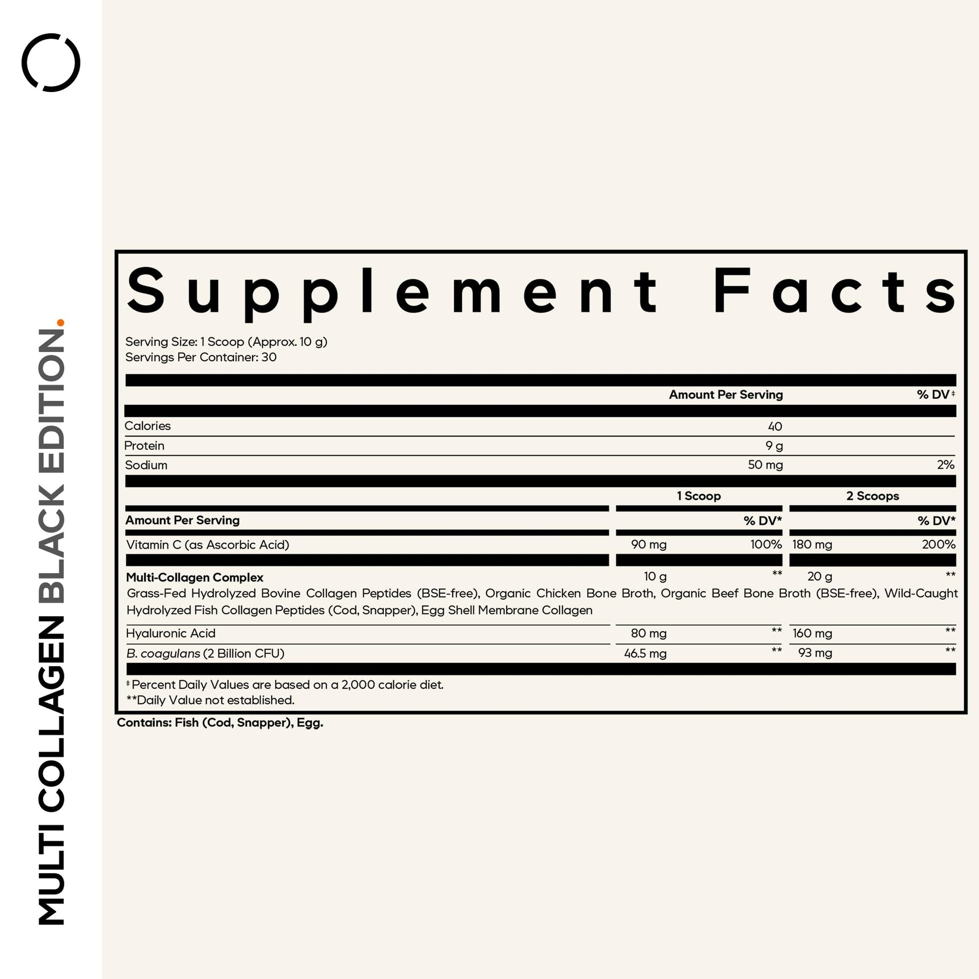 Codeage Multi Collagen Peptides Powder + Probiotics Black Edition, Vitamin C, Hyaluronic Acid Powder Supplement, Grass-Fed, Hydrolyzed, Zero Carbs, Type I, II, III, V & X, Unflavored, 10.58oz Codeage buy australia supplements