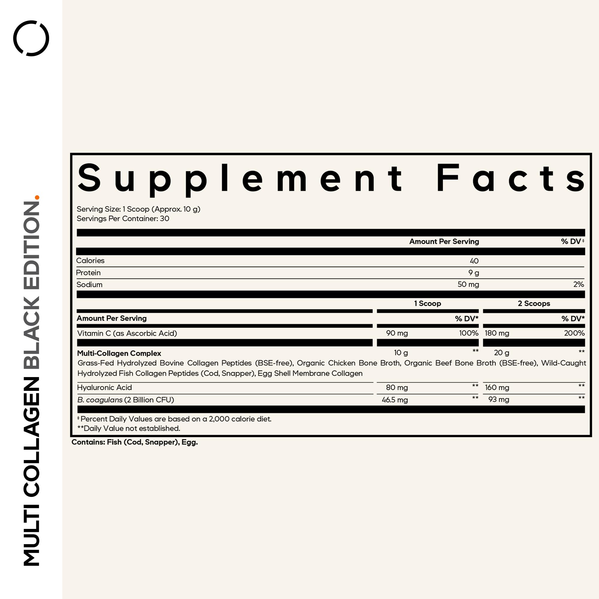 Codeage Multi Collagen Peptides Powder + Probiotics Black Edition, Vitamin C, Hyaluronic Acid Powder Supplement, Grass-Fed, Hydrolyzed, Zero Carbs, Type I, II, III, V & X, Unflavored, 10.58oz Codeage buy australia supplements