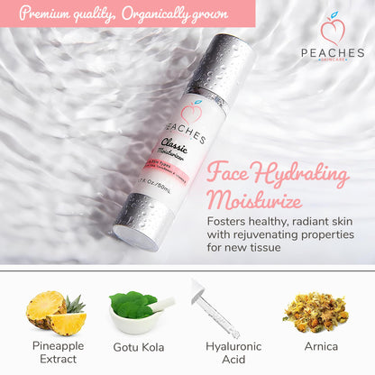 Peaches Skin Care Vegan Classic Moisturizer with Gotu Kola Cream, 1.7 oz Peaches Skin Care