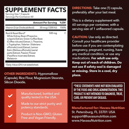 Night Time Fat Burner for Weight Loss Support for Men and Women, 60 Count | Appetite Suppressant and Overnight Metabolism Booster with Melatonin for Sleep Support, Vegan, Gluten Free, 60 Servings Gsupps Australia