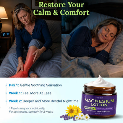 Senotori Magnesium Lotion for Sleep with Arnica, Lavender & Chamomile - 4Oz Senotori