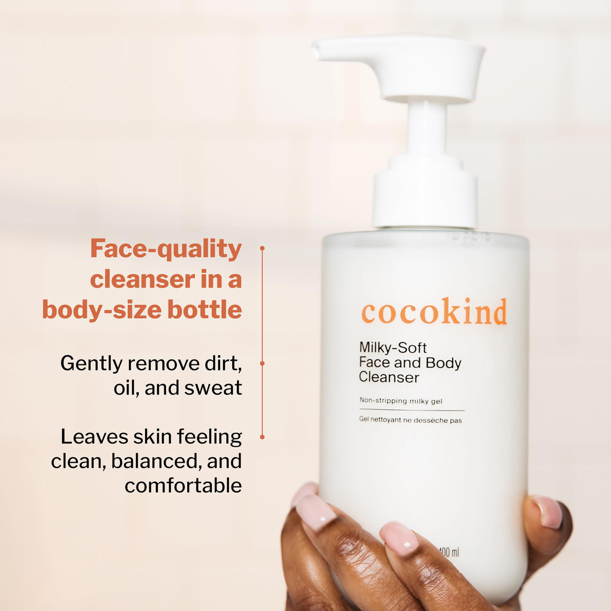 Cocokind Milky Soft Face & Body Cleanser, 13.5 Fl Oz Cocokind