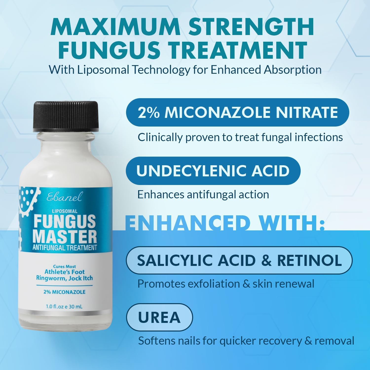 Ebanel Antifungal Cream Miconazole Athletes Foot Treatment, Cures Fungal Infection Leading to Nail Fungus, Jock Itch Cream with Undecylenic Acid, Tea Tree & Manuka Oil, Fast Itch Relief for Ringworm Ebanel buy australia supplements