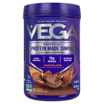 Vega Protein Made Simple - 15g Plant-Based Pea Protein, Chocolate, 10 Servings, Stevia Free, No Artificial Sweeteners or Gums, Non-GMO, Gluten Free, Dairy Free, 9.6oz (Packaging May Vary) Vega buy australia supplements