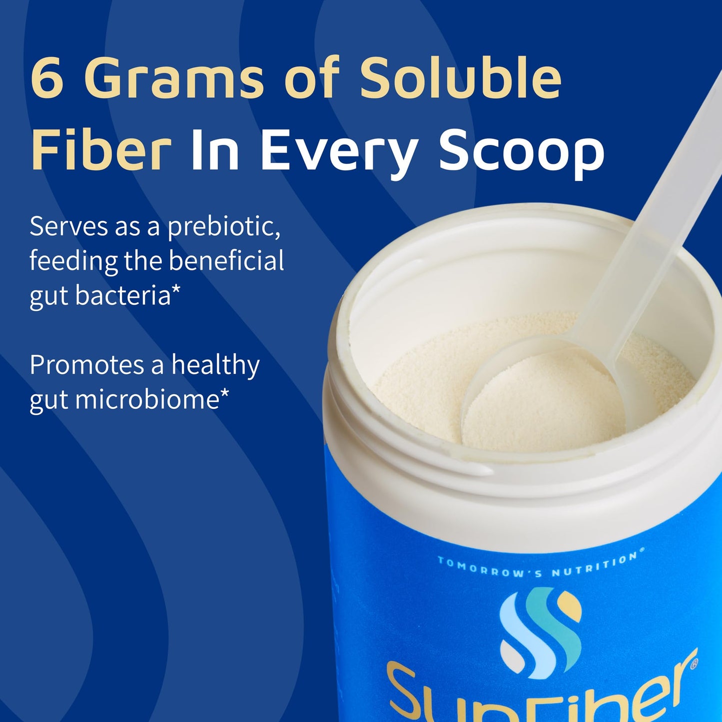 Tomorrow's Nutrition, Sunfiber, Prebiotic Fiber Supplement for Digestive Health, Low FODMAP, Gluten-Free, Unflavored, 30 Servings Tomorrow's Nutrition