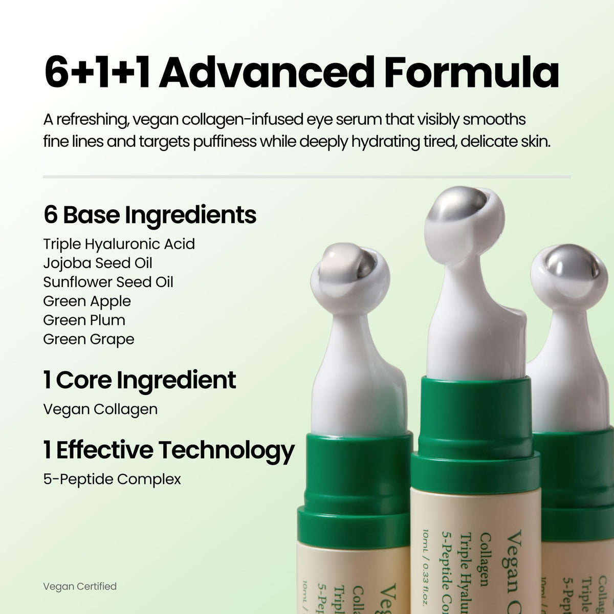 AXIS-Y Vegan Collagen Eye Serum with 2% Niacinamide, Peptides, 0.33 fl. oz. AXIS-Y