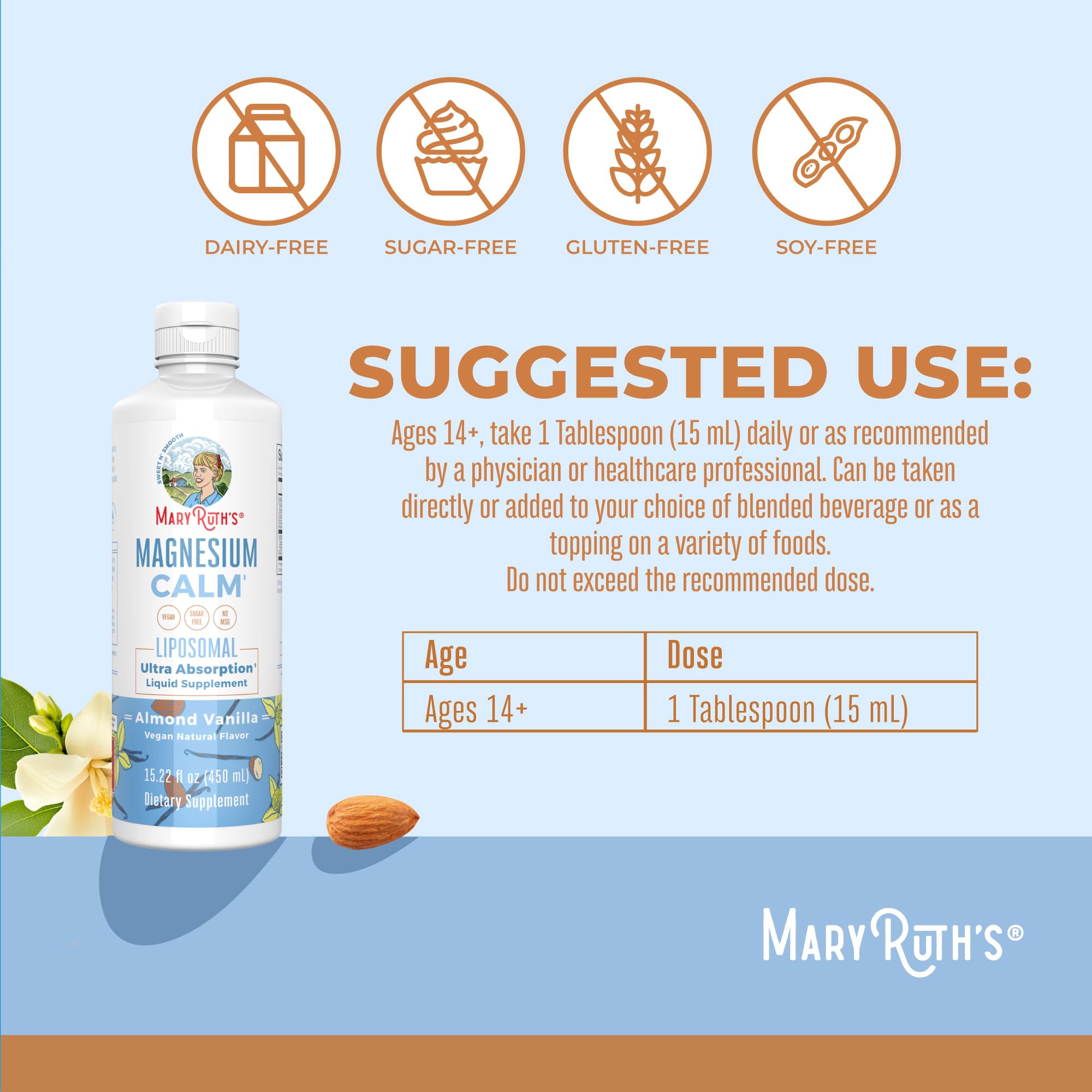 MaryRuth Organics Magnesium Liposomal| Magnesium Supplement | Magnesium Bisglycinate | Muscle & Bone Support | Mood Support Vitamin | Vegan | Non-GMO | Gluten Free | 15.22 Fl Oz | 30 Servings MARYRUTH'S buy australia supplements