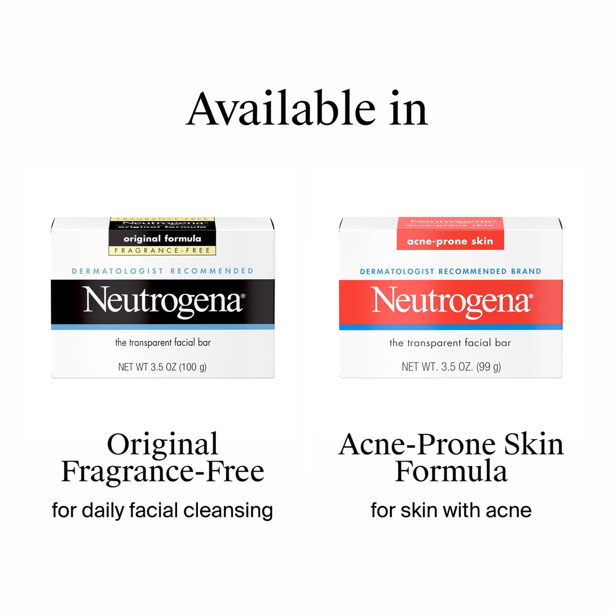 Neutrogena Original Transparent Facial Cleansing Bar, 3.5 oz Neutrogena