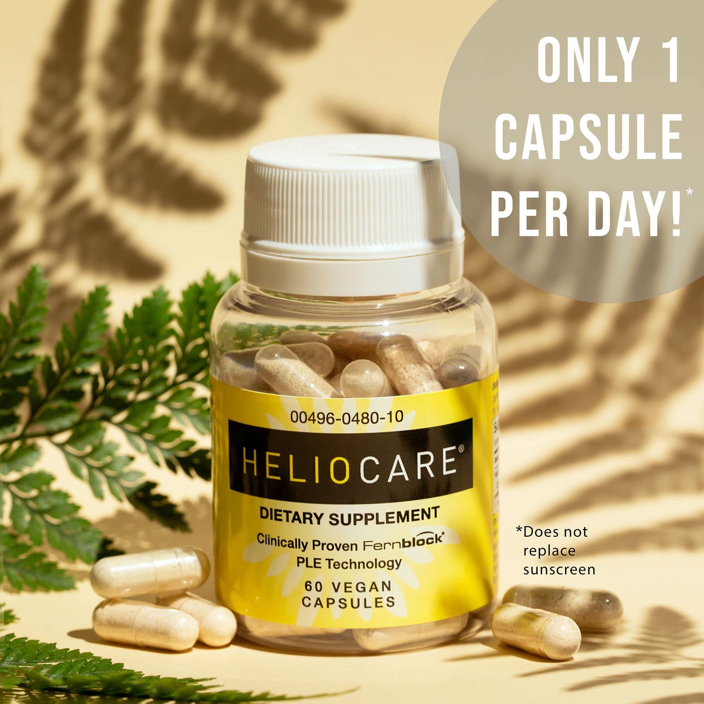Heliocare Skin Care Dietary Supplement: 240mg Polypodium Leucotomos Extract Pills - Antioxidant Rich Formula with Fernblock Heliocare
