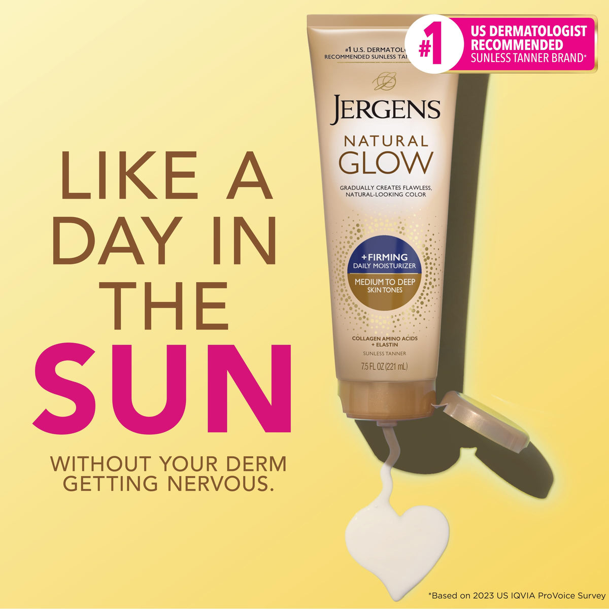 Jergens Natural Glow + Firming Daily Moisturizer Medium to Tan Skin Tones 7.5oz Jergens