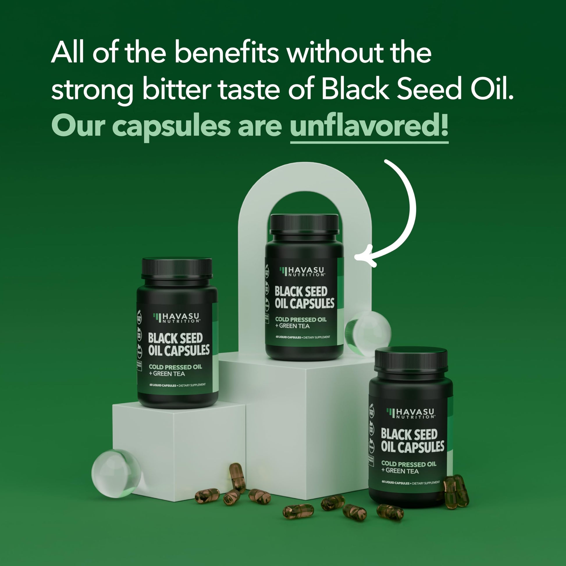 Black Seed Oil Capsules, Vegan, Non-GMO, Cold-Pressed Nigella Sativa, 90ct | 1500mg Per Serving Black Cumin Supplement for Skin Health, Immune Function, and Digestive Health, Unflavored, 30 Servings Gsupps Australia