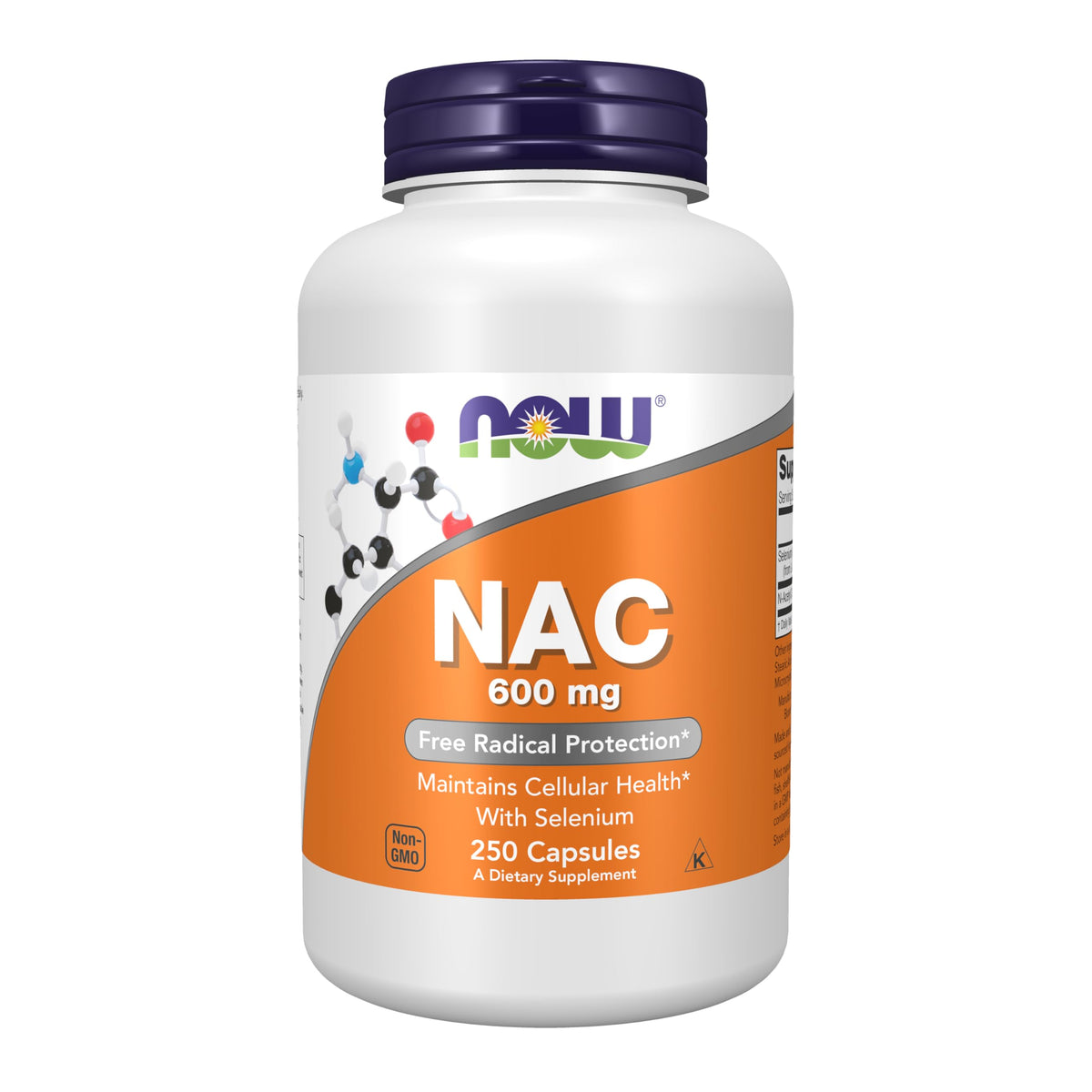 NOW Supplements, NAC (N-Acetyl Cysteine) 600 mg with Selenium, 250 Veg Capsules NOW Foods