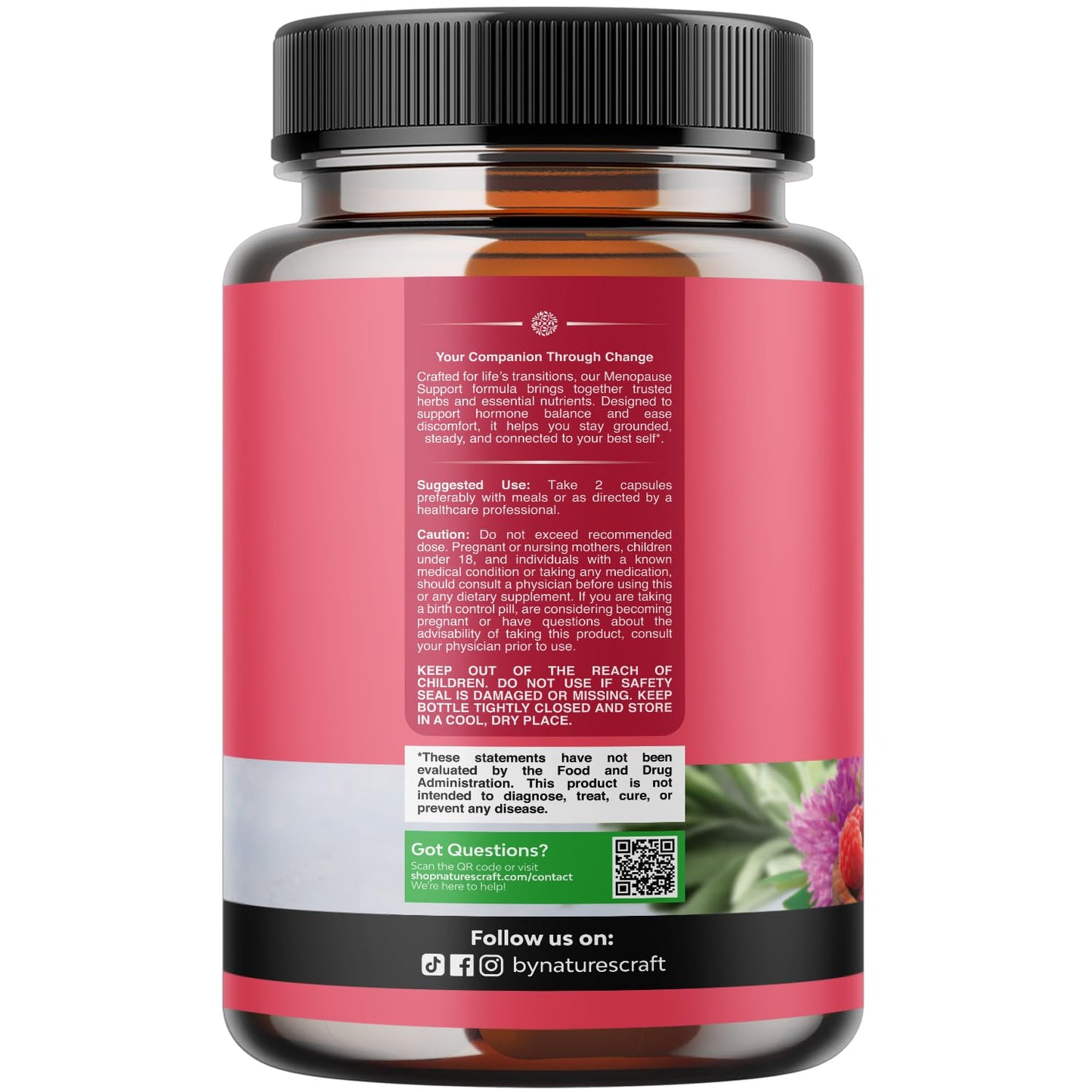 Natures Craft Complete Herbal Menopause Supplement for Women - Female Hormone Balance Capsules for Night Sweats Hot Flashes & Mood Swings with Dong Quai, Chaste Berry & Black Cohosh Root - 60 Count Gsupps Australia