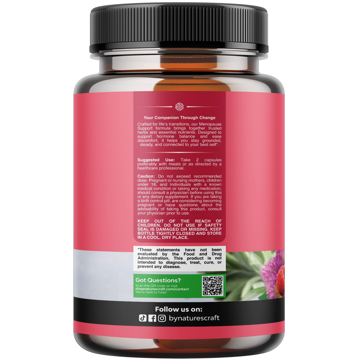 Natures Craft Complete Herbal Menopause Supplement for Women - Female Hormone Balance Capsules for Night Sweats Hot Flashes & Mood Swings with Dong Quai, Chaste Berry & Black Cohosh Root - 60 Count Gsupps Australia