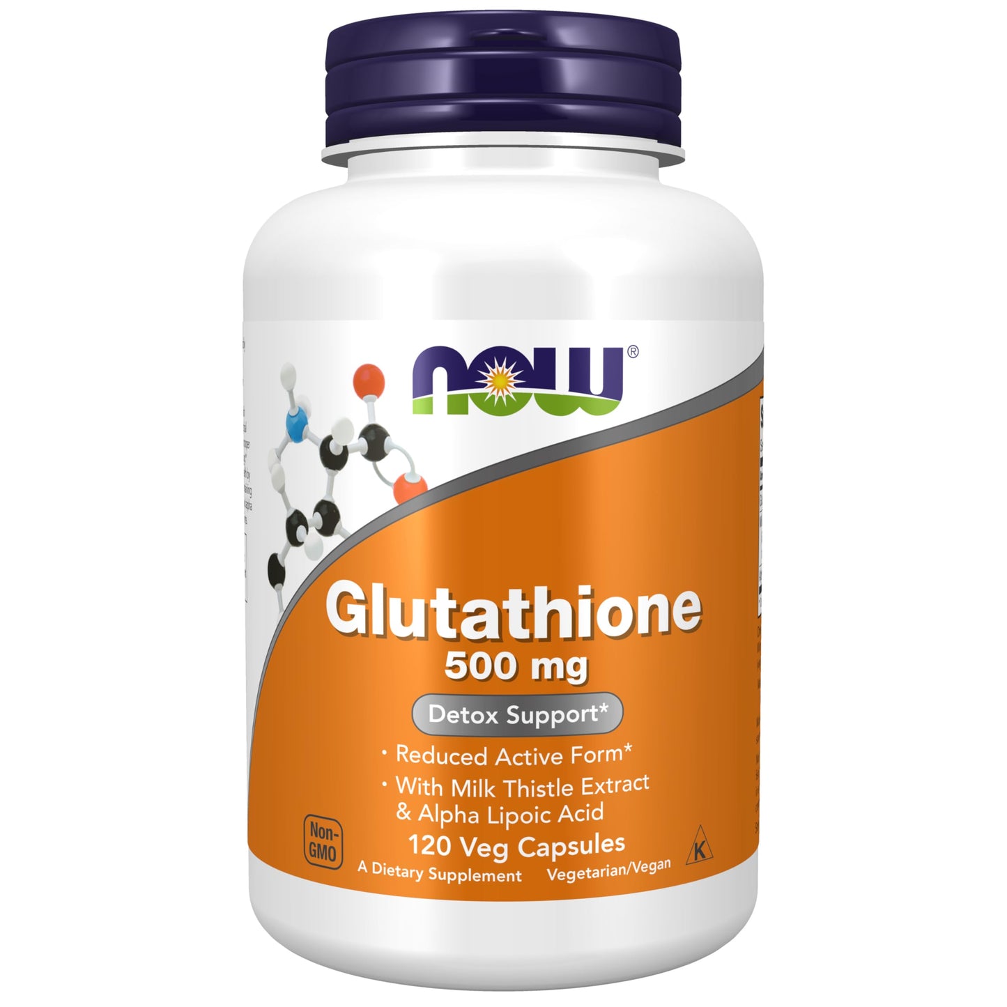 NOW Foods Supplements, Glutathione 500 mg, With Milk Thistle Extract & Alpha Lipoic Acid, Free Radical Neutralizer*, 60 Veg Capsules Gsupps Australia