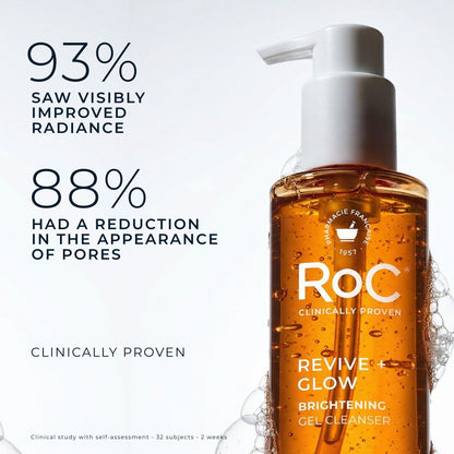 RoC Multi Correxion Revive + Glow Vitamin C Gel Brightening Cleanser, 6 oz RoC