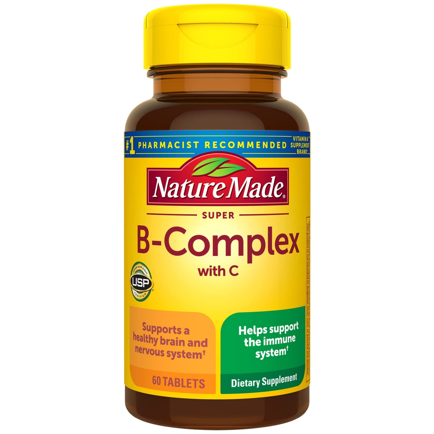 Nature Made Super B Complex with Vitamin C & Folic Acid, 140 Tablets | B Complex Vitamins for Women and Men, Dietary Supplement for Immune Support, Gluten Free, 140 Day Supply Gsupps Australia