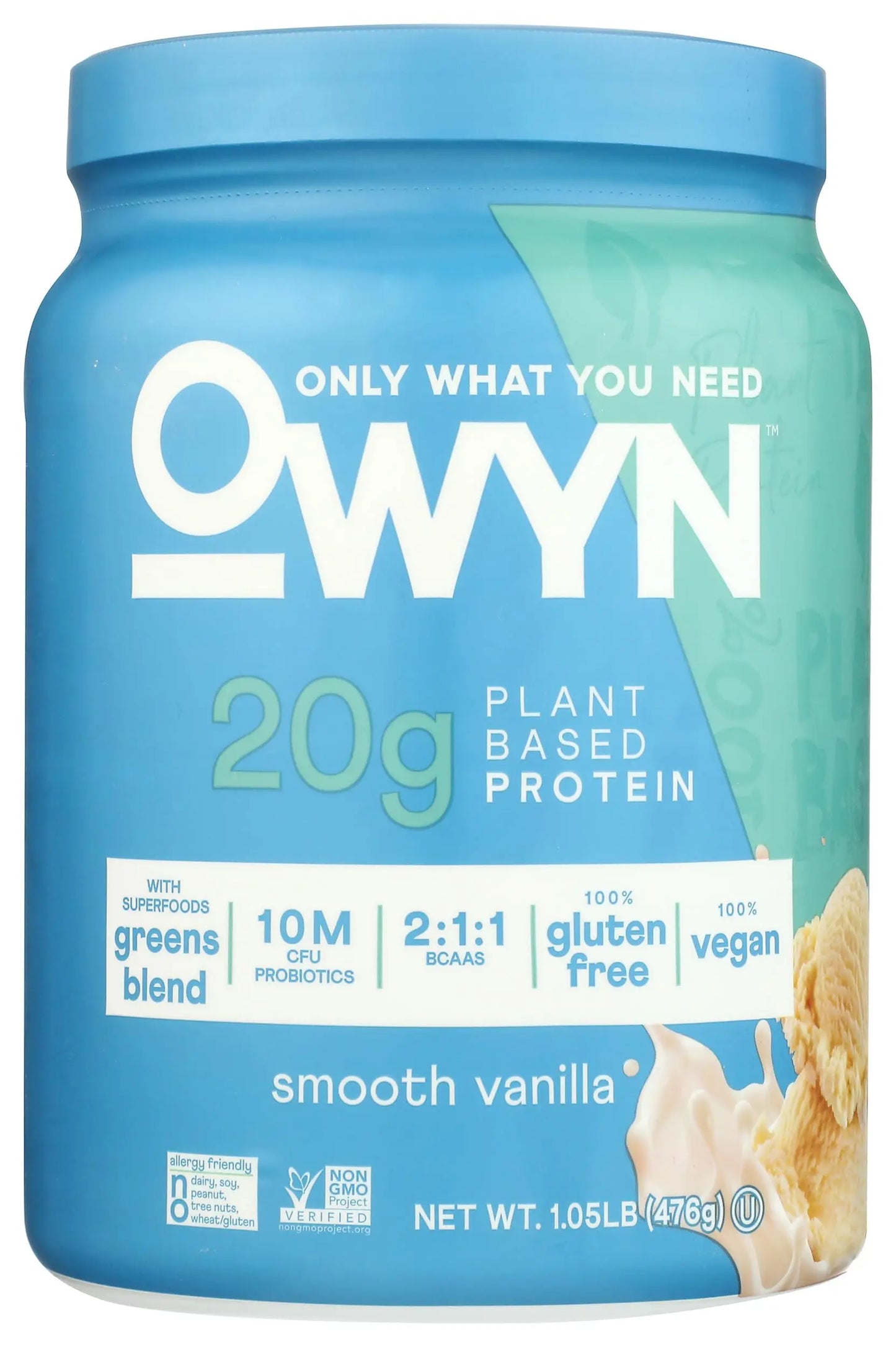 OWYN Only What You Need Plant-Based Protein Powder, Smooth Vanilla, 1.05 lbs OWYN Only What You Need