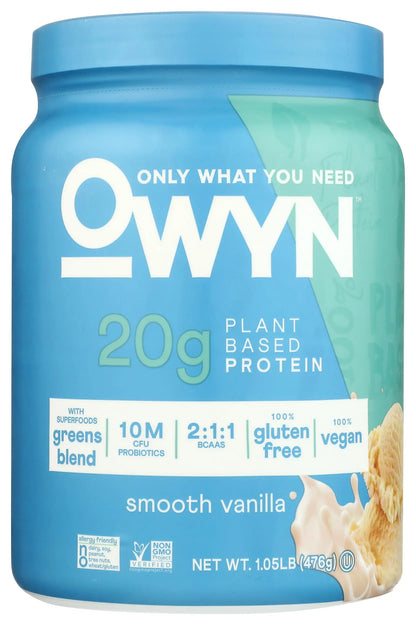 OWYN Only What You Need Plant-Based Protein Powder, Smooth Vanilla, 1.05 lbs OWYN Only What You Need