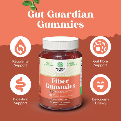 Fiber Gummies for Adults - Chicory Root Supplement with Prebiotic Support for Gut & Digestive Health - Soluble Digestion Capsules for Stomach Regulation & Immune Aid - Sugar Free & Vegan - 120 Count Gsupps Australia