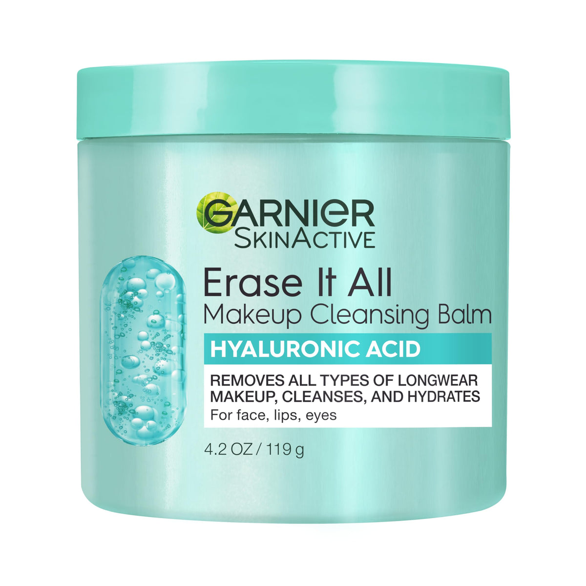 Garnier Erase It All Makeup Cleansing Balm with Hyaluronic Acid, Replumping Facial Cleanser and Makeup Remover, 4.2 Oz Garnier