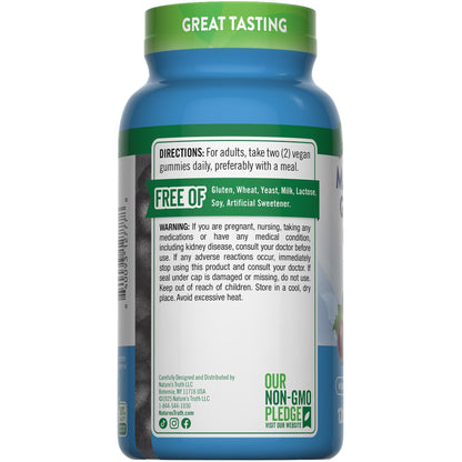 Nature's Truth Magnesium Glycinate Gummies for Adults | 200mg | 120 Count | Grape Flavor | Vegan, Non-GMO & Gluten Free Supplement Nature's Truth