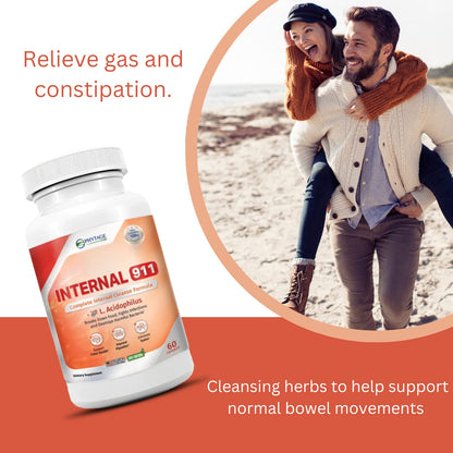Phytage Labs Internal 911 Colon Cleanse Detox Supplement - Natural Laxative Cleanser Removes Toxins for Better Digestion and Radiant Skin - 60 Capsules Phytage Labs