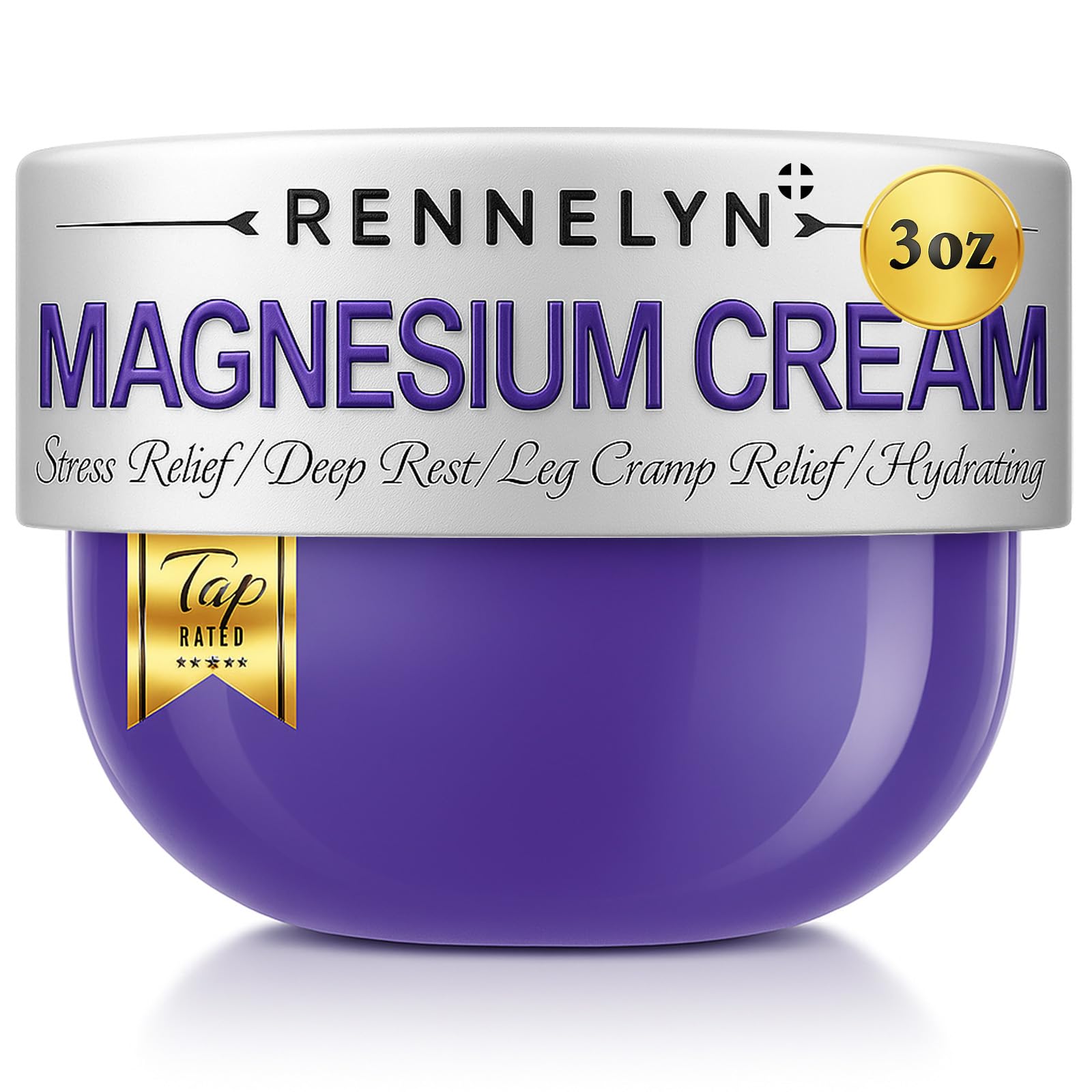 Magnesium Cream Leg Cramps: Soothing Lotion with Magnesium Glycinate, Malate, & Chloride (3 OZ FL, Lavender) Rennelyn buy australia supplements