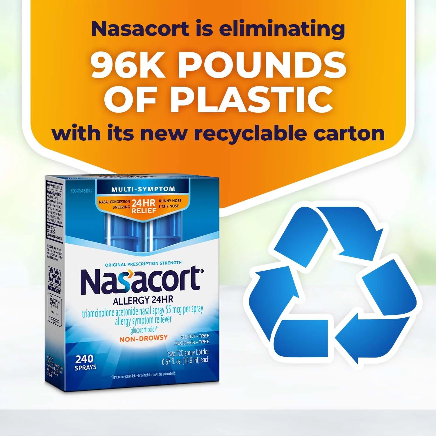 Nasacort 24HR Allergy Nasal Spray for Adults, Non-drowsy & Alcohol Free, 150 Spray Pack Nasacort buy australia supplements