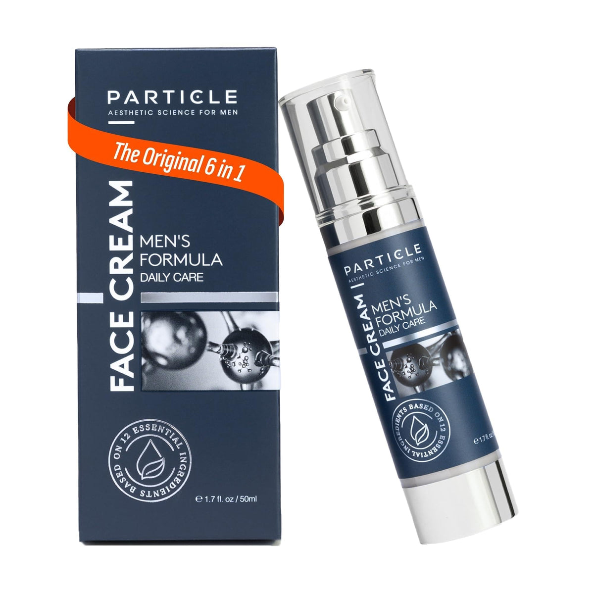 Particle 6-in-1 Face Cream for Men, Men’s Daily Hydrating Moisturizer with Vitamin C, Jojoba Oil, Vitamin E & Hyaluronic Acid, Skin Care Routine, Healthy Skin Support, Pack of 1, 1.7 FL OZ Particle