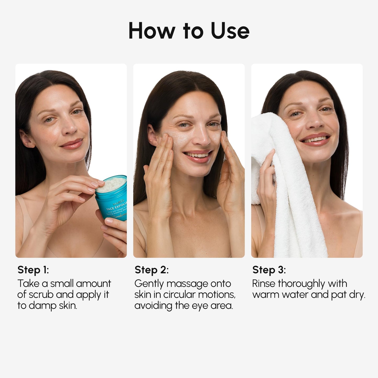 MAREE Face Exfoliator – Microdermabrasion Facial Scrub & Exfoliating Face Wash for Women – Collagen & Glycolic Acid – Gentle Scrub and Exfoliant MAREE