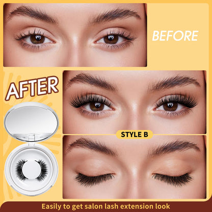 QUEWEL Magnetic Eyelashes Reusable Magnetic Eyelashes with Applicator(A13) QUEWEL
